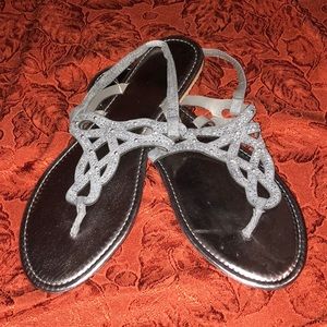 Silver strapped sandals